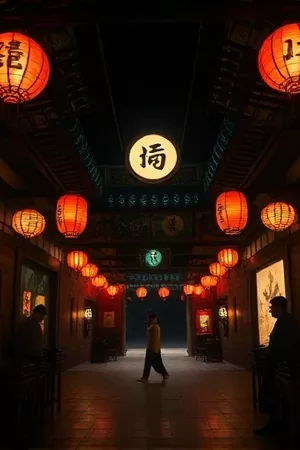 都市轻喜剧晚风修理铺海报，街角小店的暖色灯箱