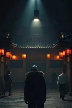 生活剧青瓦巷口海报，巷弄里的雨伞与石阶